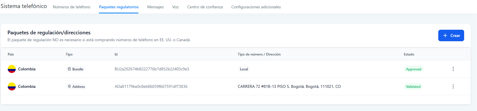 Gestionar números 2